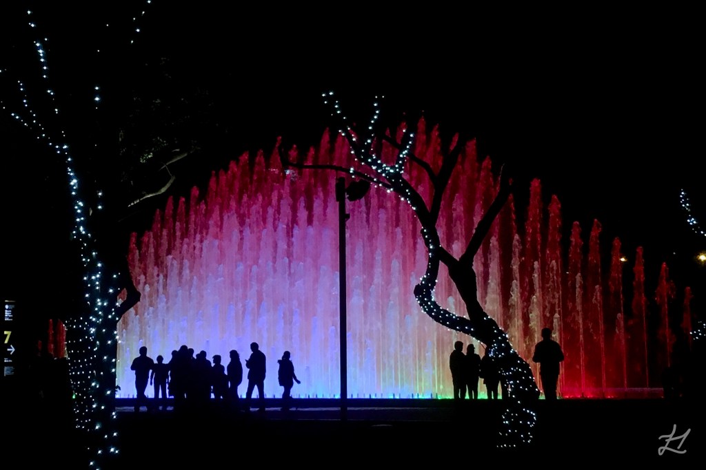 Rainbow fountain in Circuito Magico del Agua