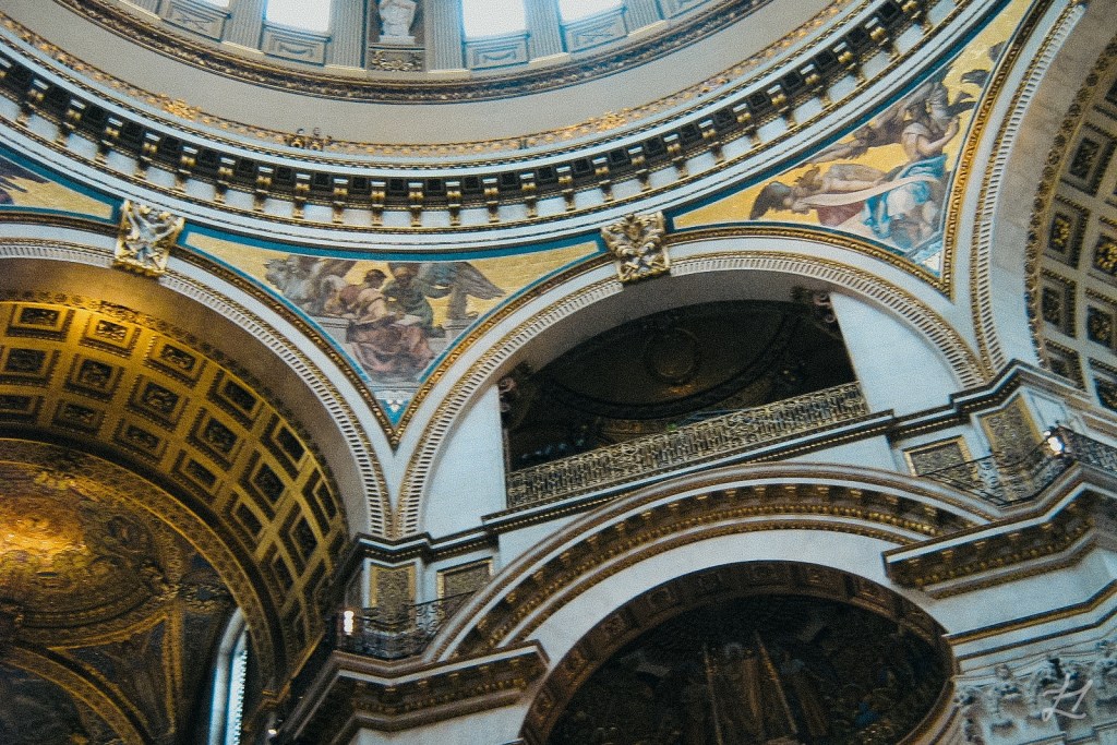 Inside St Paul's Cathedral in London UK