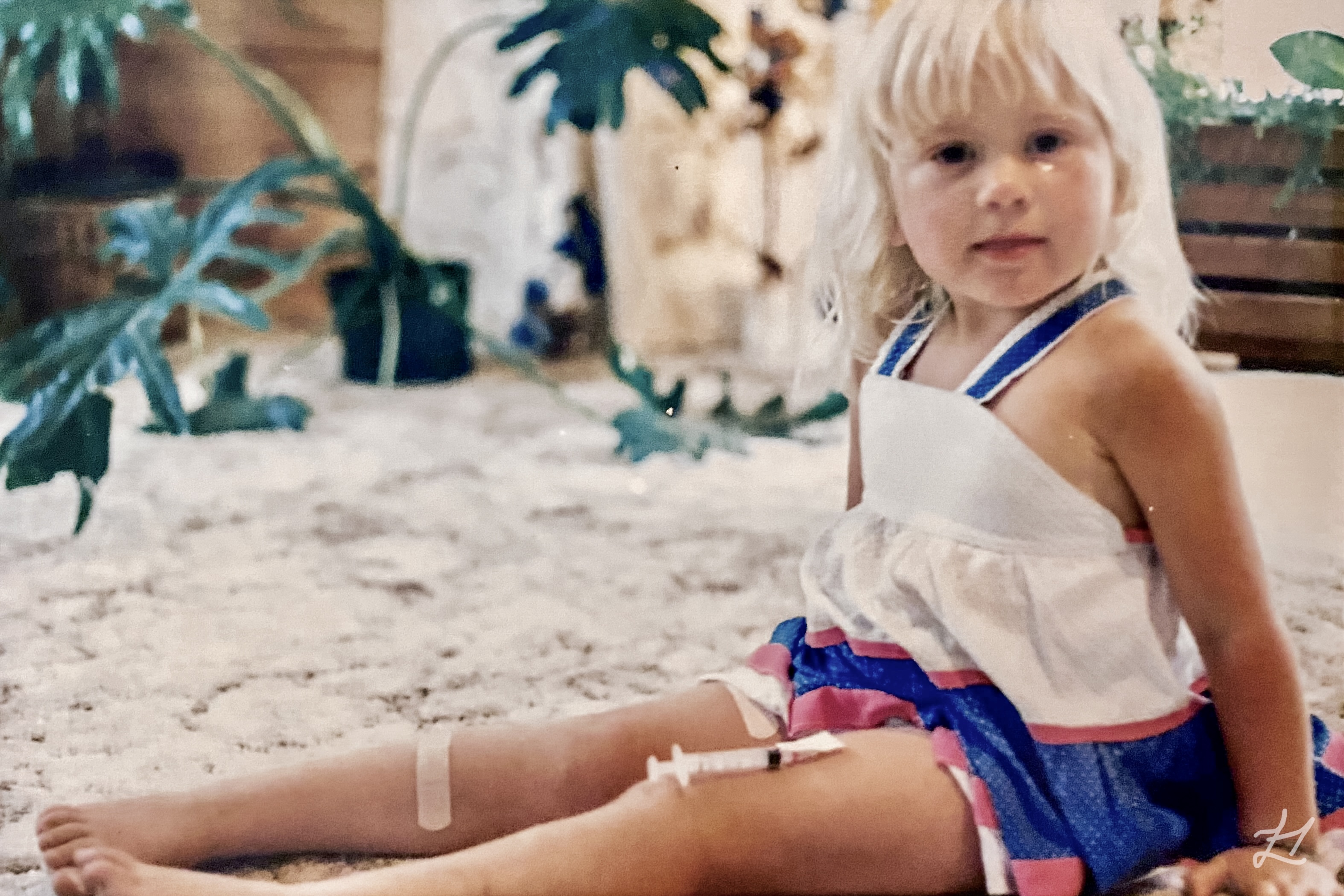 4 year old Ren doing her first self-inject of Growth Hormone