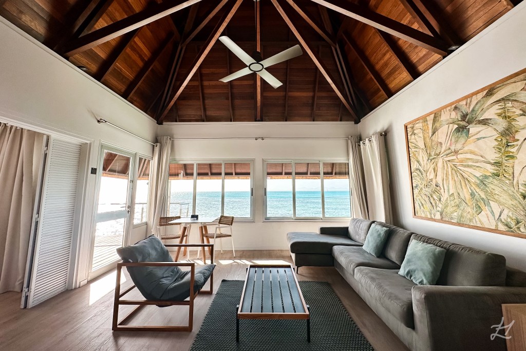 Overwater Bungalow Living Area DoubleTree Noumea