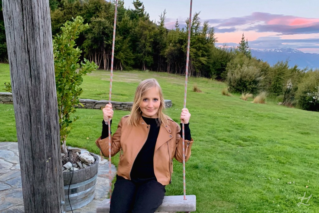 Me on swing at Lake Hāwea View