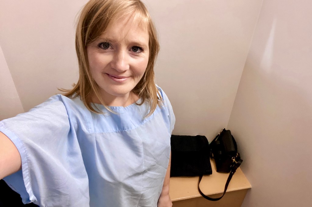 Me getting a bone density DEXA scan in preparation for the DEIVF process and pregnancy