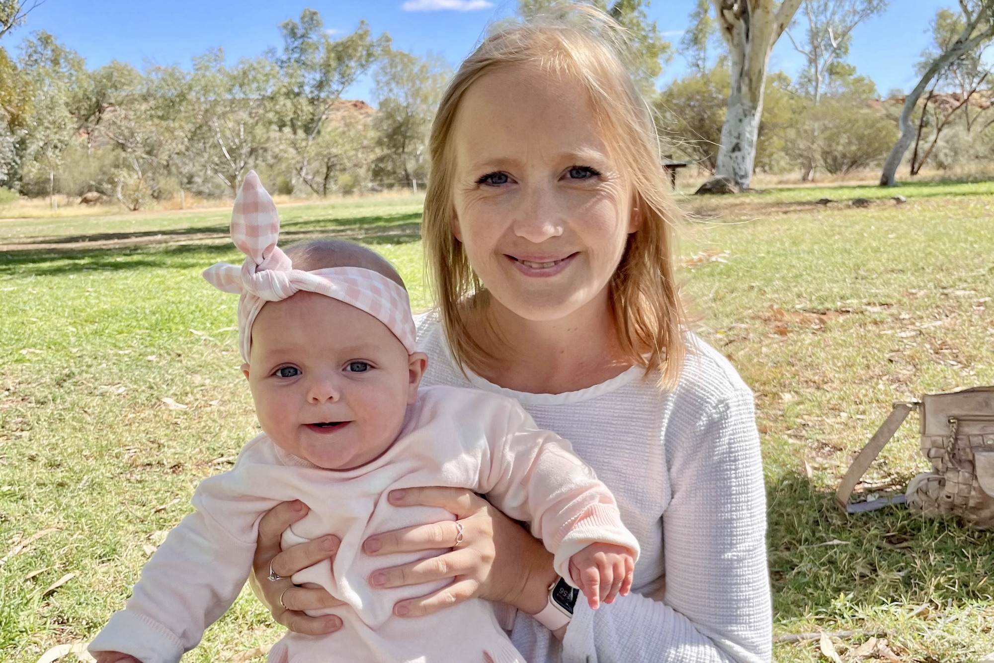 Me and Kaydes at Alice Springs Telegraph Station