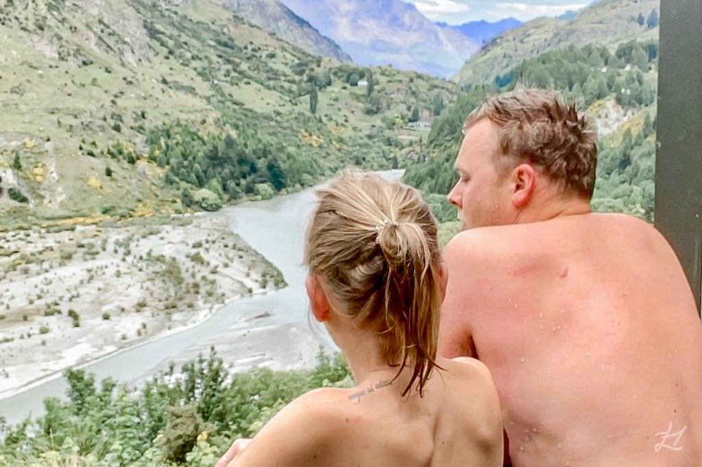 Soaking up the views at Onsen Hot Pools, Queenstown