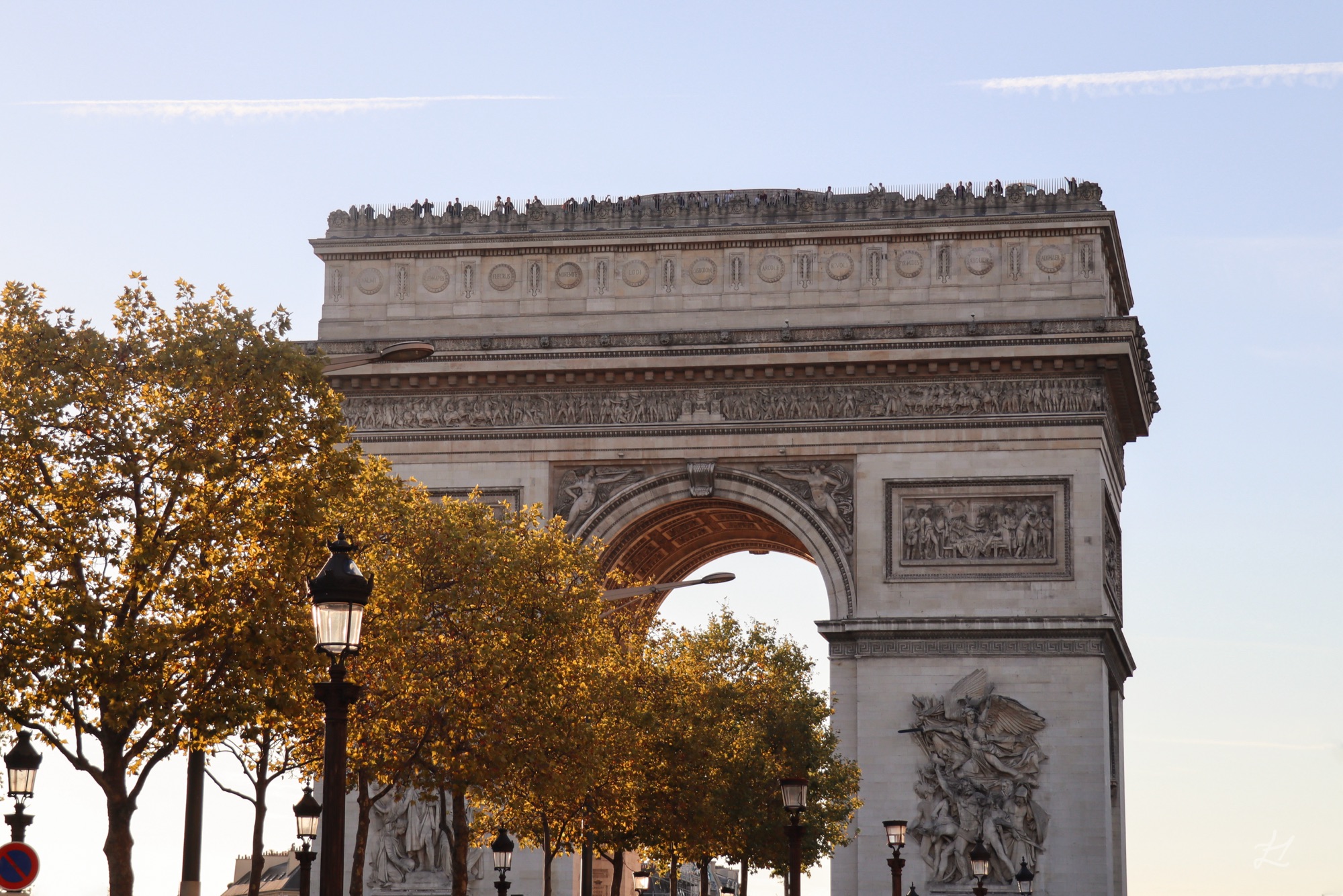 Sunset at Arc de Triomphe, Paris, France