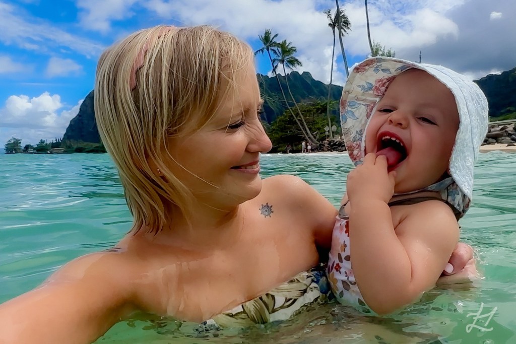 Us at Ka'a'awa Beach