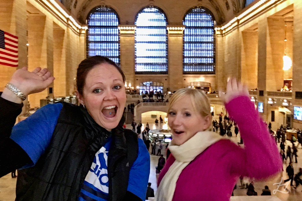 Travelling Friends: Tracey and I in Grand Central Station, NYC