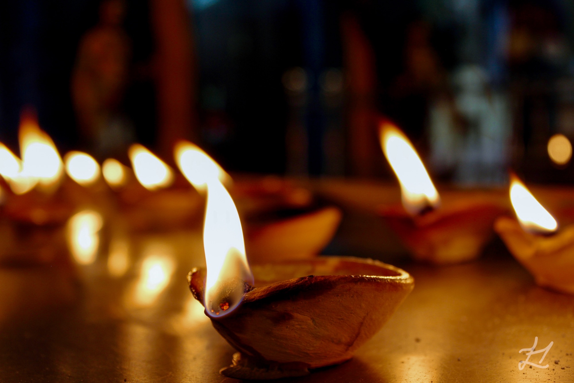 Lights at a Batu Caves temple, in KL