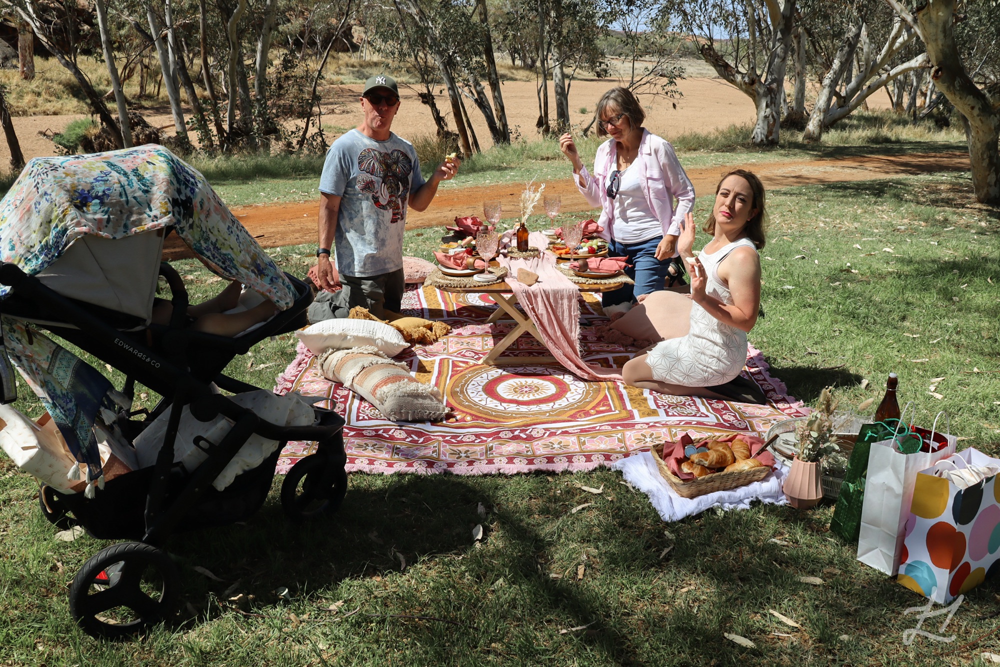 Our My Little Desert picnic at Alice Springs Telegraph Station