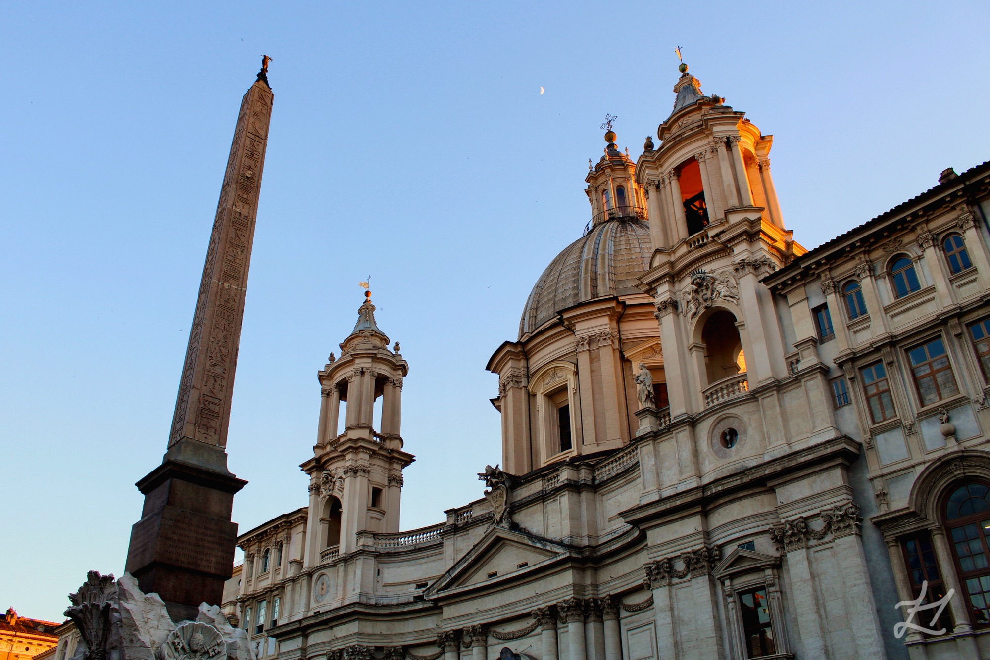 Piazza Navona in the golden hours