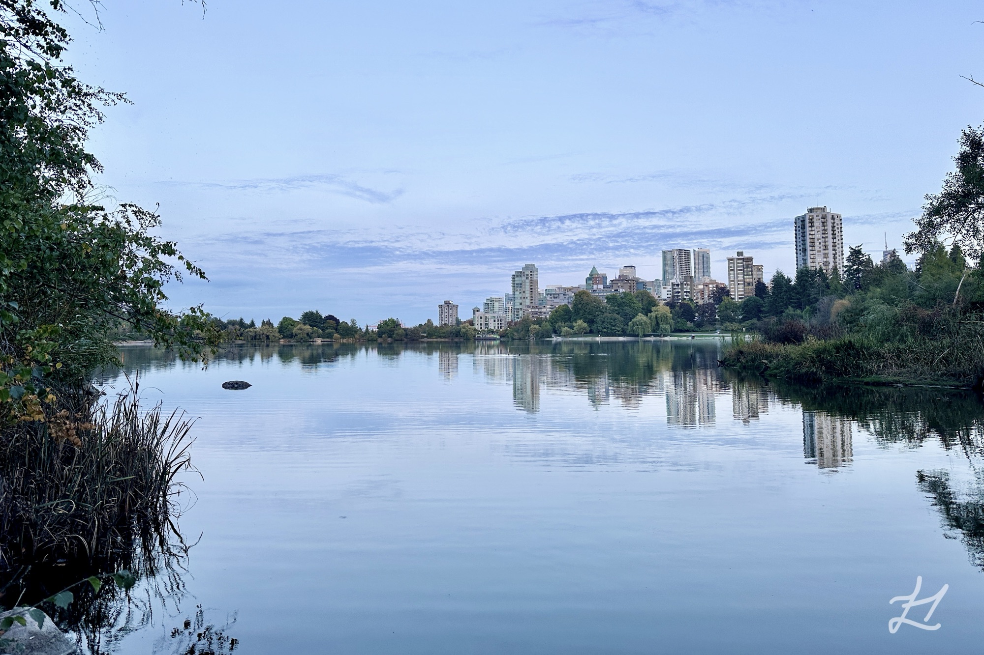 Stanley Park's Lost Lagoon and cityview