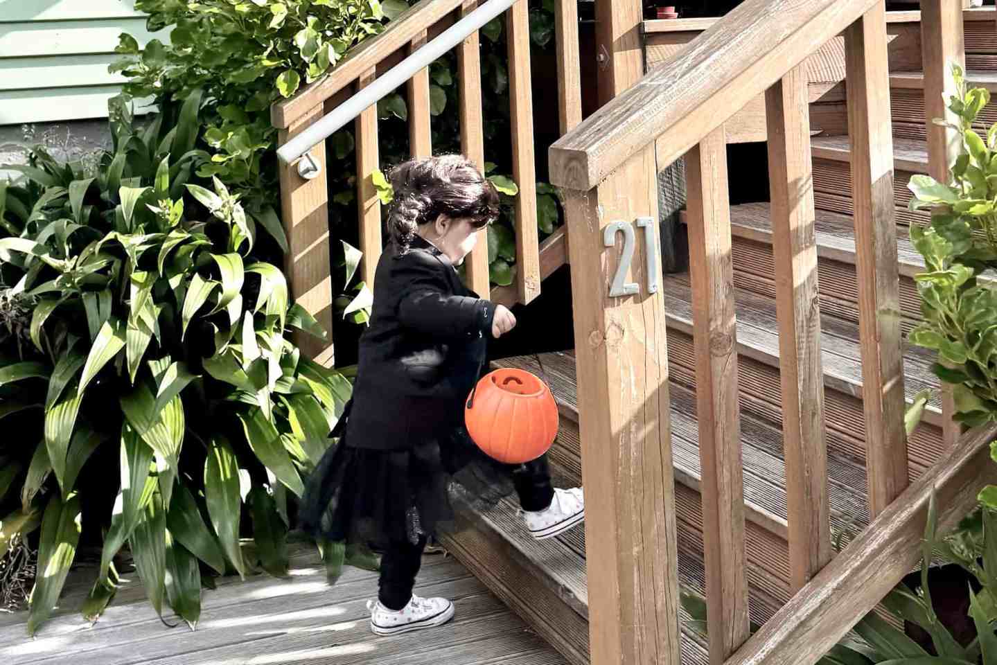 Kaydes at halloween as Wednesday