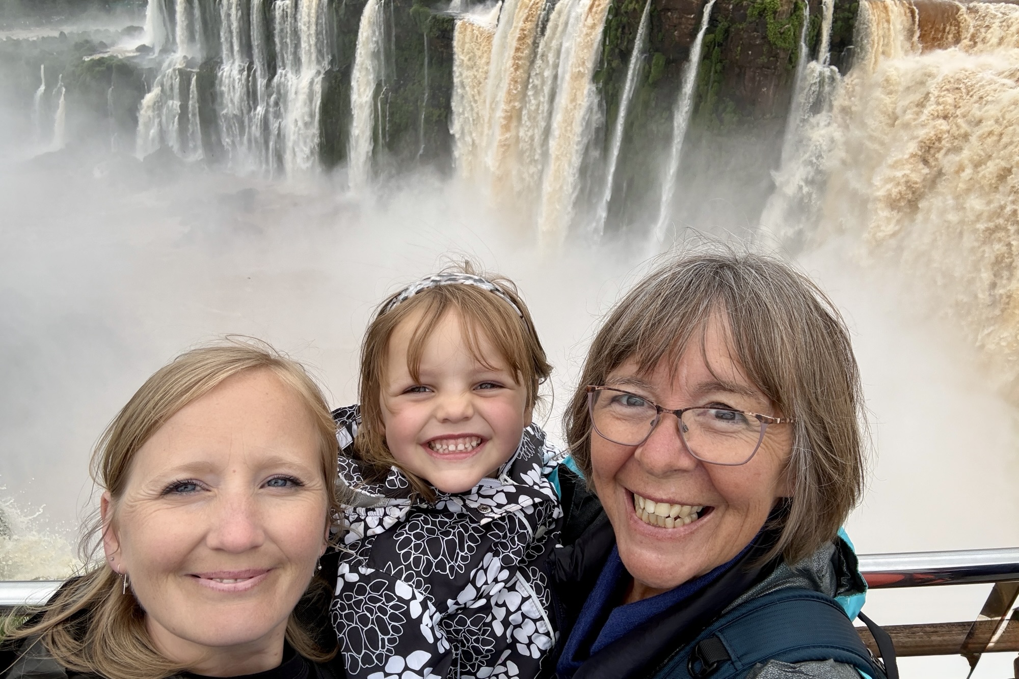 Kaydes, mum and I at Iguazu Falls