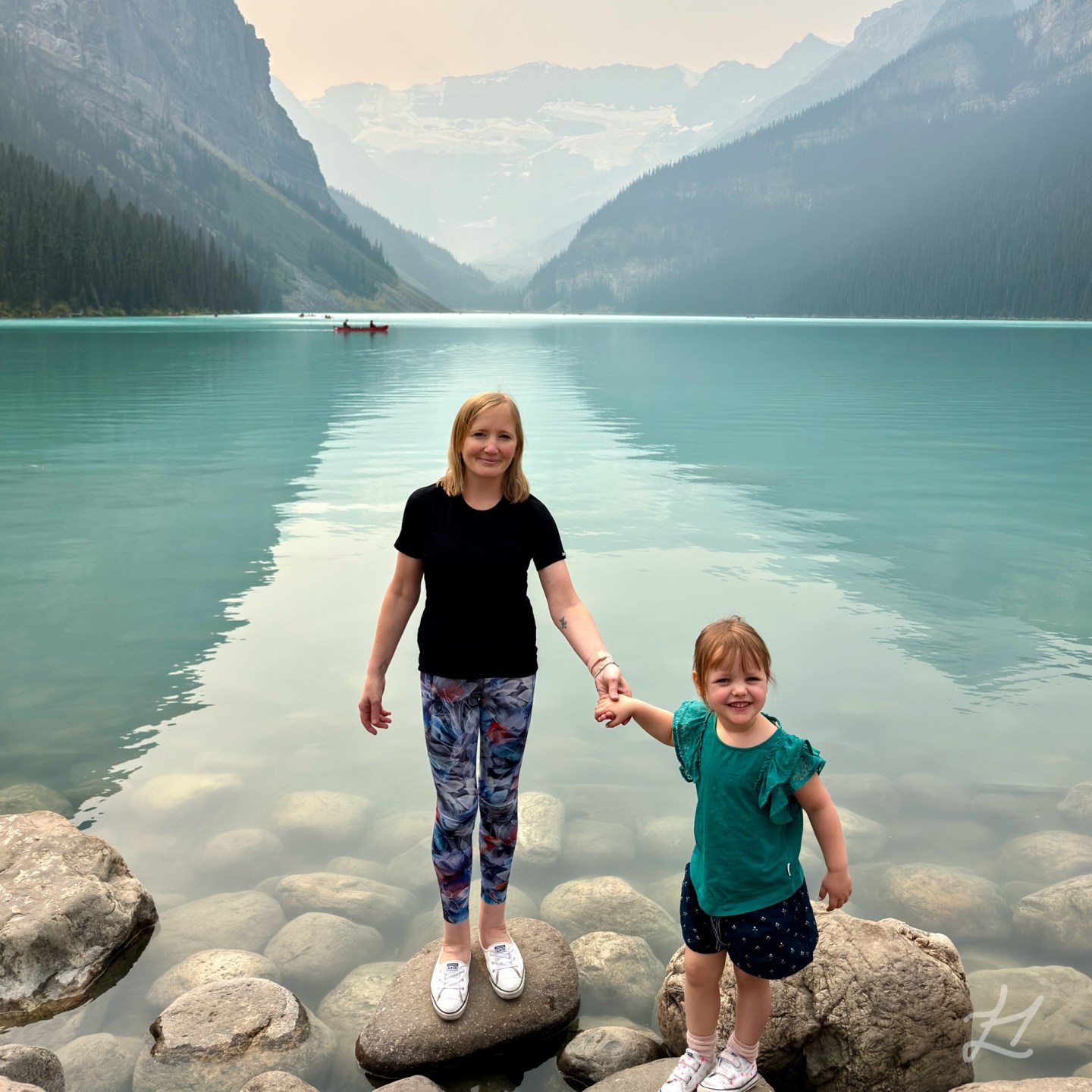 Me and Kaydes at the amazing Lake Louise, AB Canada