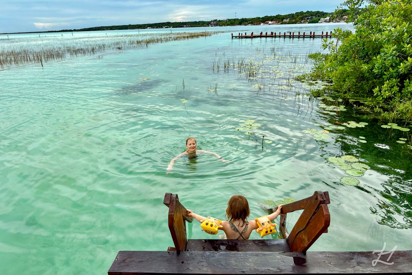 Me and Kaydes at Bacalar, Mexico